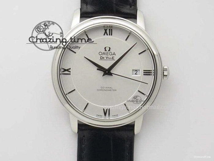 1230 QuickDry De Ville Chronograph RG OMF 1:1 Best Edition Blue Dial On Blue Leather Strap A 8107